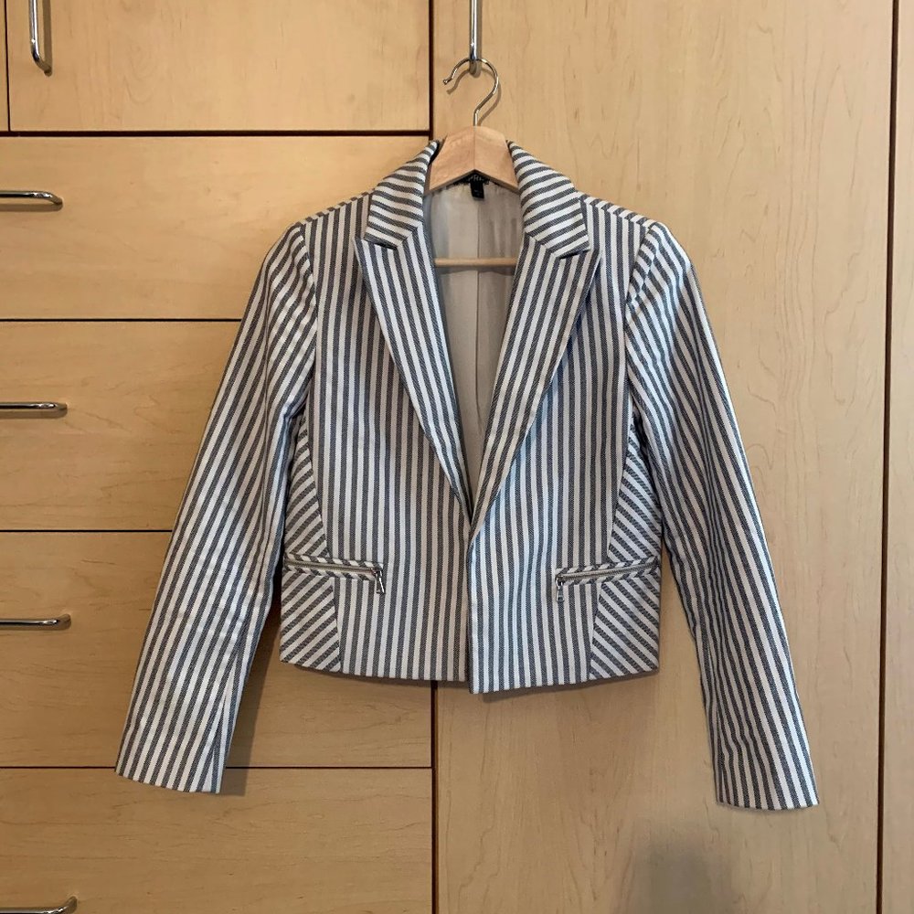 Express Blue Pin Stripe Blazer, Size 0